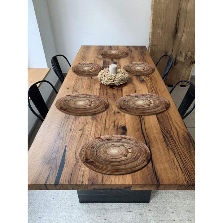 Set di tovagliette Bertoni, 6 pezzi, rotonde, diametro 33 cm, Kempas