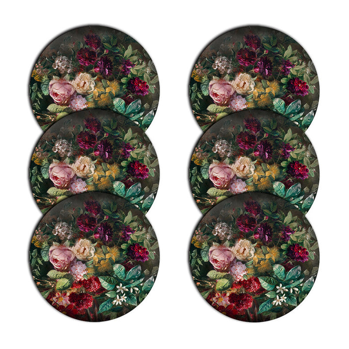 Set di tovagliette Bertoni, 6 pezzi, rotonde, diametro 33 cm, Bouquet
