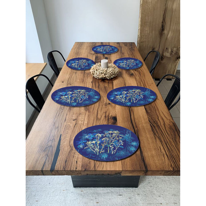 Set di tovagliette Bertoni, 6 pezzi, rotonde, 33 cm, Midnight