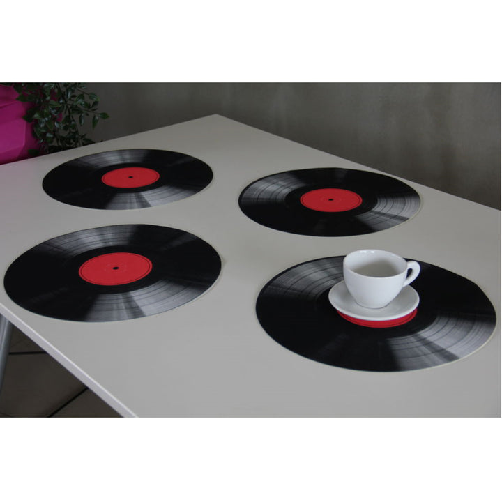 Set di tovagliette Bertoni, 4 pezzi, rotonde, diametro 33 cm, Vinile