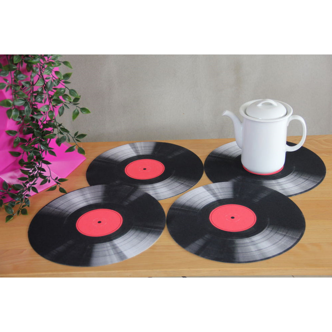 Set di tovagliette Bertoni, 4 pezzi, rotonde, diametro 33 cm, Vinile