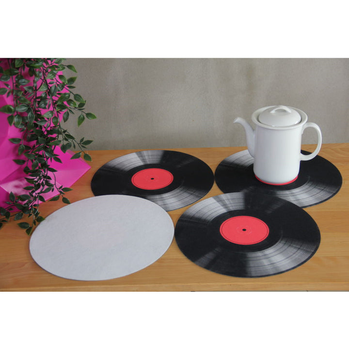 Set di tovagliette Bertoni, 4 pezzi, rotonde, diametro 33 cm, Vinile