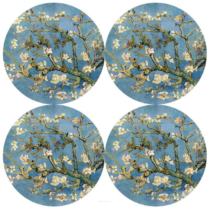 Set di tovagliette Bertoni, 4 pezzi, rotonde, diametro 33 cm, Almond