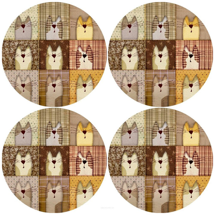 Set di tovagliette Bertoni, 4 pezzi, rotonde, diametro 33 cm, Pexeso Beige