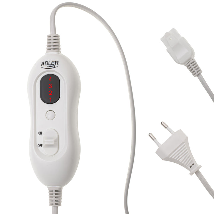 Cintura lombare riscaldante Adler, 4 impostazioni di temperatura, potenza 100W, telecomando LCD, AD 7437