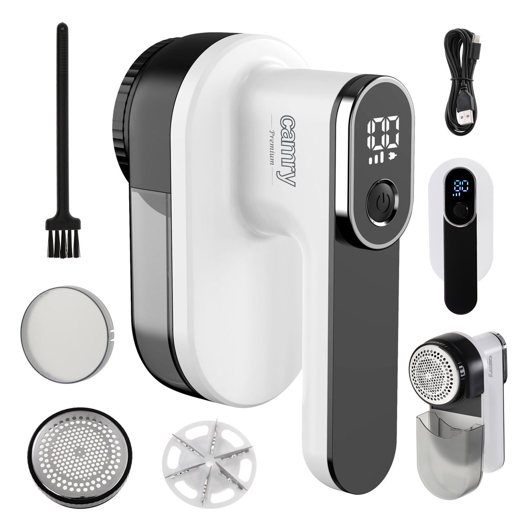 Camry Tissue Shaver, display LCD, batteria ricaricabile agli ioni di litio, bianco e nero, CR 9620