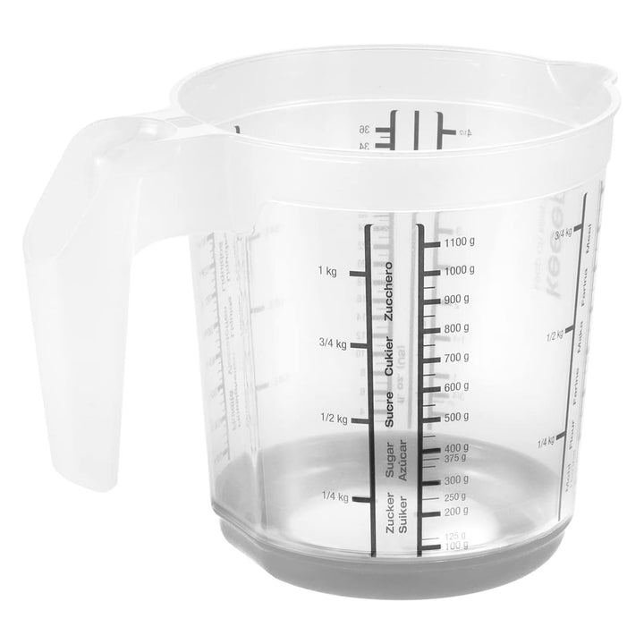 Caraffa dosatrice Keeeper, antiscivolo, con manico, 1l, grigio nordico, Masimmo