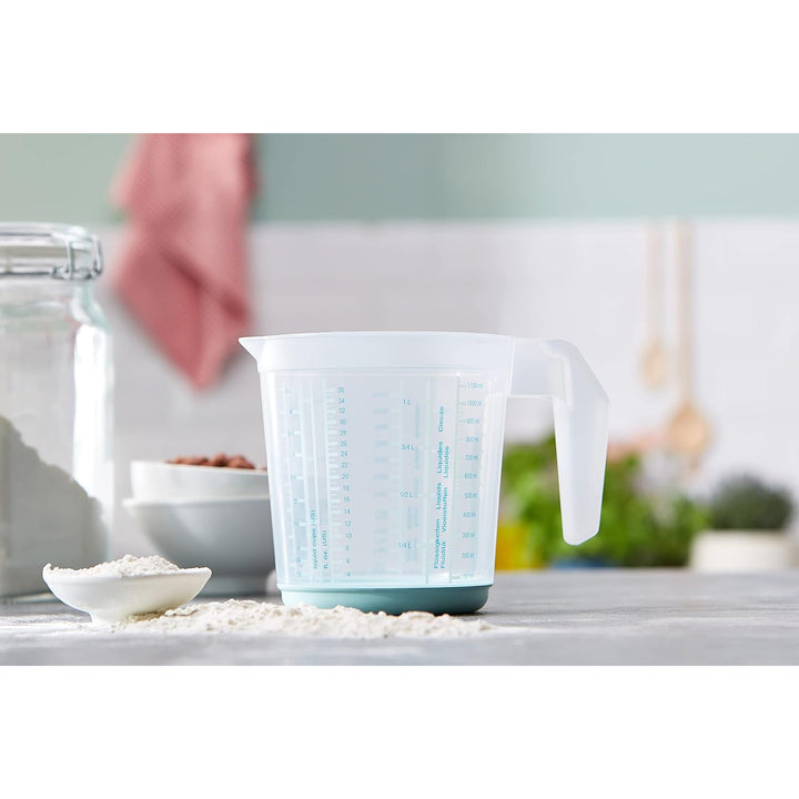 Caraffa dosatrice Keeeper, antiscivolo, con manico, 1l, acquamarina, Masimmo