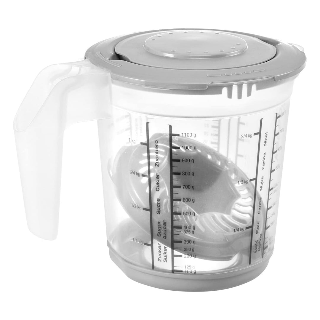 Set da cucina brocca con coperchio, coperchio e spremiagrumi, Matteo Keeeper, 1 l, 14x15 cm, grigio nordico