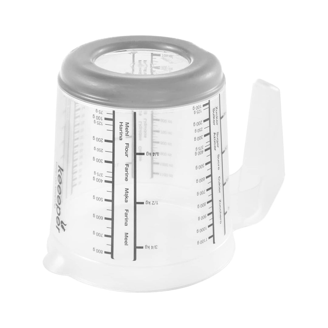 Set da cucina brocca con coperchio, coperchio e spremiagrumi, Matteo Keeeper, 1 l, 14x15 cm, grigio nordico