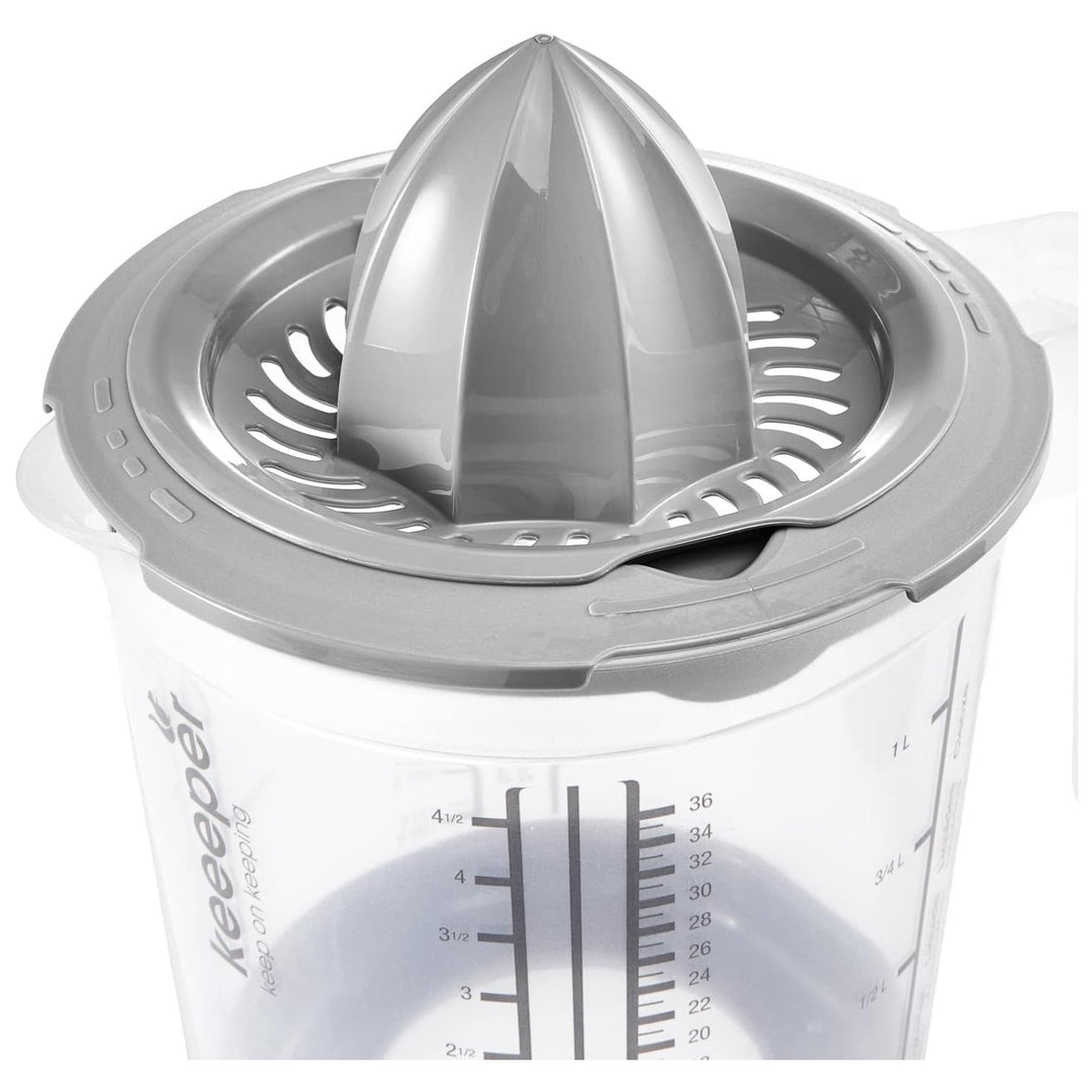 Set da cucina brocca con coperchio, coperchio e spremiagrumi, Matteo Keeeper, 1 l, 14x15 cm, grigio nordico