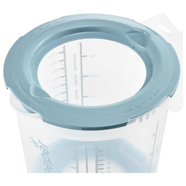 Set da cucina brocca con coperchio, coperchio e spremiagrumi, Matteo Keeeper, 1 l, 14x15 cm, blu nordico