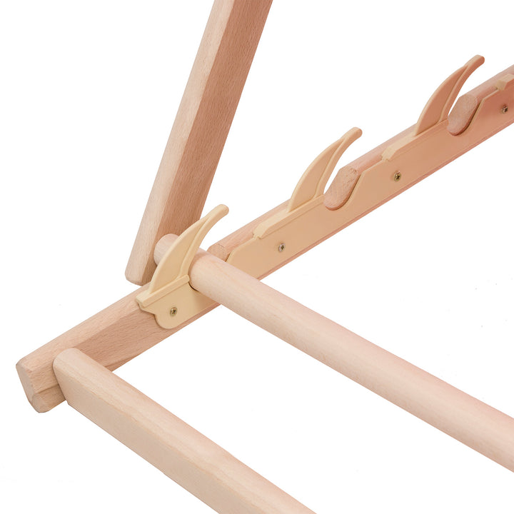 Lettino in legno di faggio Woodok, grigio, ideale per spiaggia, balcone, terrazzo, colore grigio