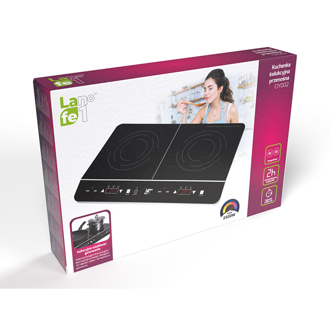 Fornello a induzione Lafe, elettrico, portatile, 3500W, doppio, CIY 002
