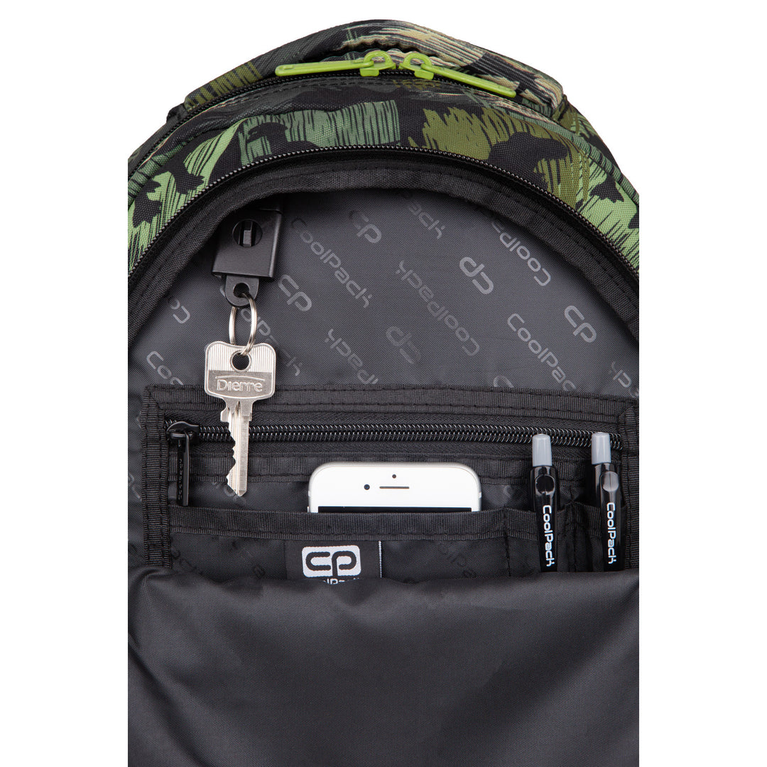 Zaino Coolpack per giovani, 3 scomparti, schienale sagomato, Jerry Adventure Park