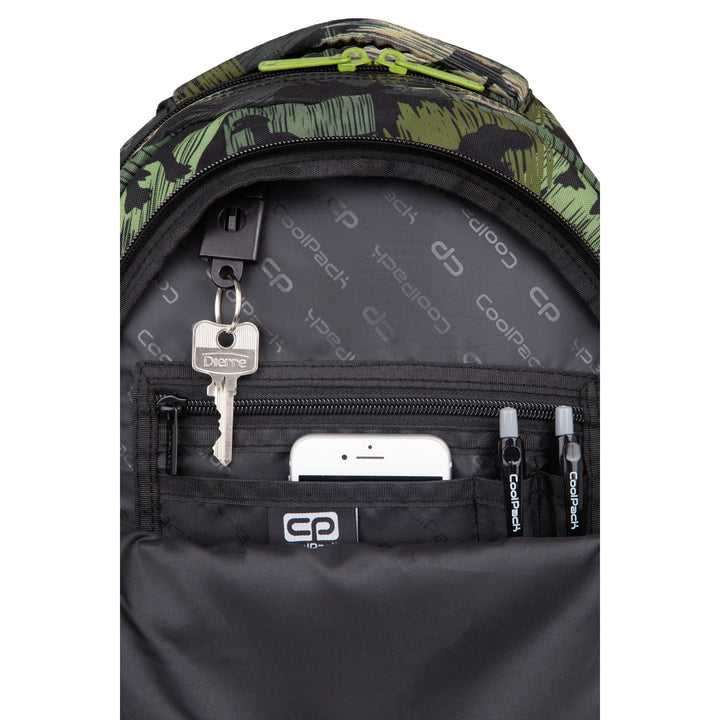 Zaino Coolpack per giovani, 3 scomparti, schienale sagomato, Jerry Adventure Park
