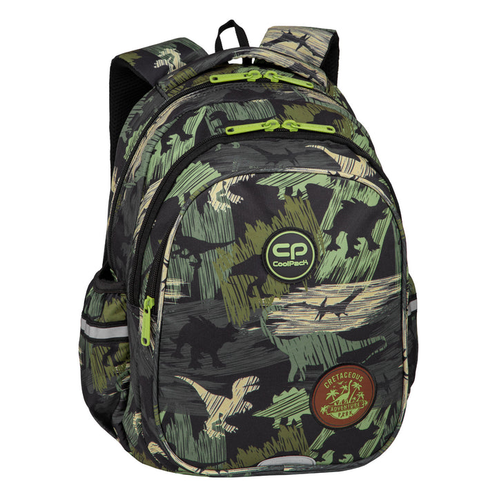 Zaino Coolpack per giovani, 3 scomparti, schienale sagomato, Jerry Adventure Park