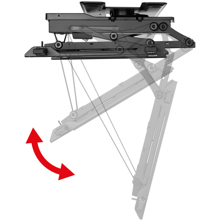 Supporto elettrico a soffitto Maclean per TV, supporto TUYA, VESA max 600x400, 90st girevole, 32"-75", 35kg, MC-490