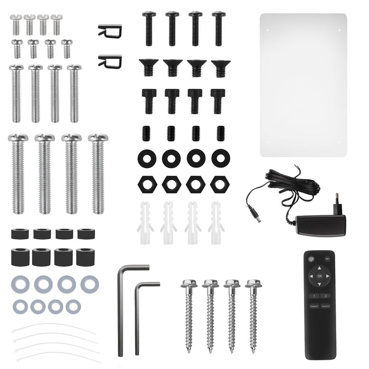 Supporto elettrico a soffitto Maclean per TV, supporto TUYA, VESA max 600x400, 90st girevole, 32"-75", 35kg, MC-490