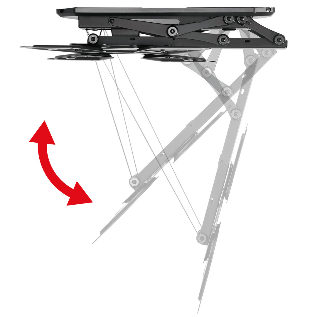 Supporto elettrico a soffitto Maclean per TV, supporto TUYA, max VESA 600x400, telecomando, 23"-55", 30kg, MC-492