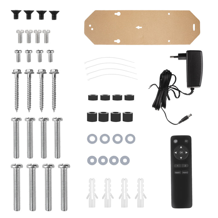 Supporto elettrico a soffitto Maclean per TV, supporto TUYA, max VESA 600x400, telecomando, 23"-55", 30kg, MC-492