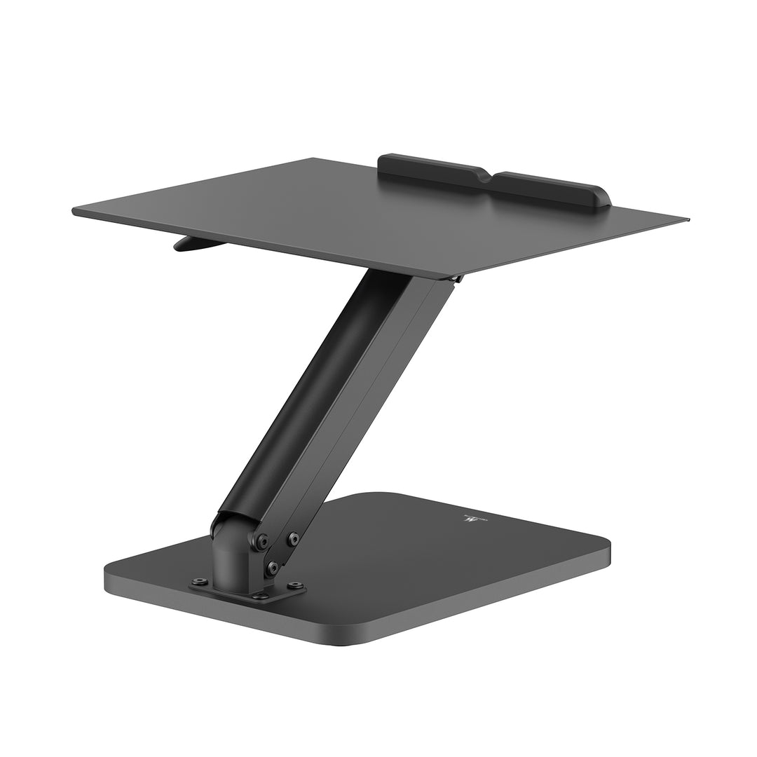 Supporto da tavolo Maclean per monitor o laptop, con molla a gas, per stare in piedi e seduti, nero, MC-493