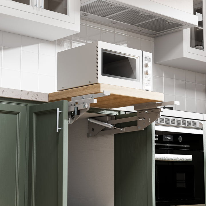 Scaffale da cucina estensibile da incasso 5-20 kg. 820x168x106 mm MC-497