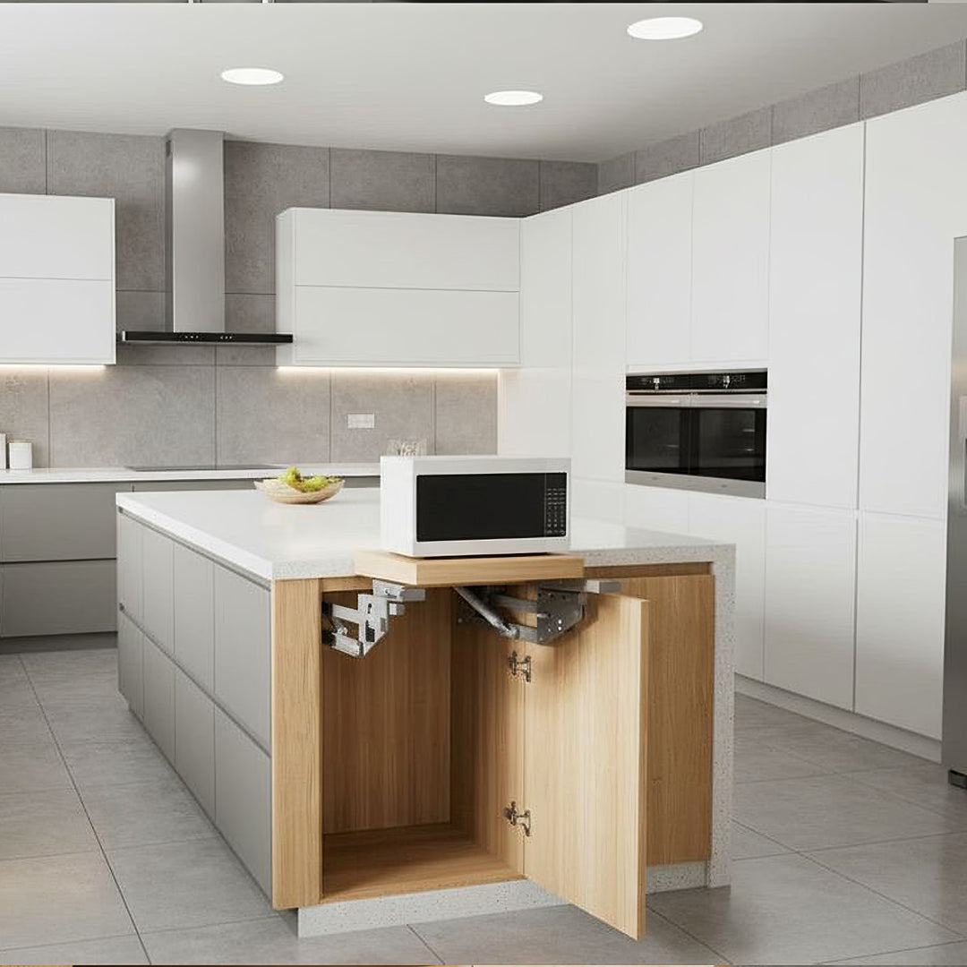 Scaffale da cucina estensibile da incasso 5-20 kg. 820x168x106 mm MC-497