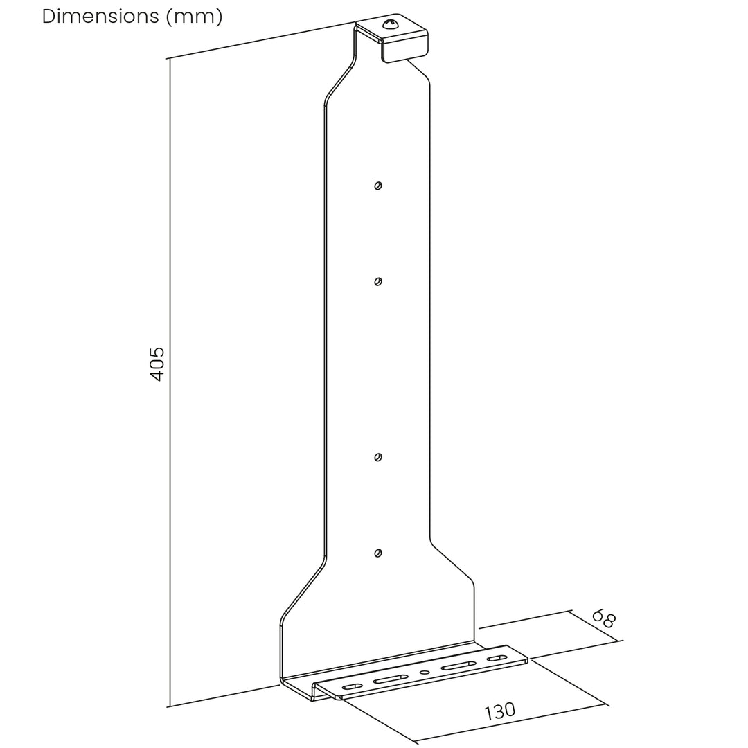 Supporto da parete bianco per console Playstation 5, 10 kg max, NanoRS RS180