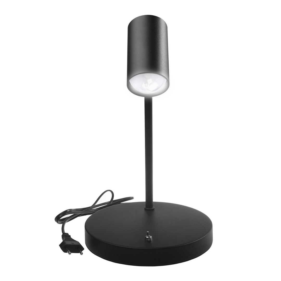 Lampada da tavolo Maclean GU10, spot, rotonda, GU10, con interruttore, nero, MCE370 B