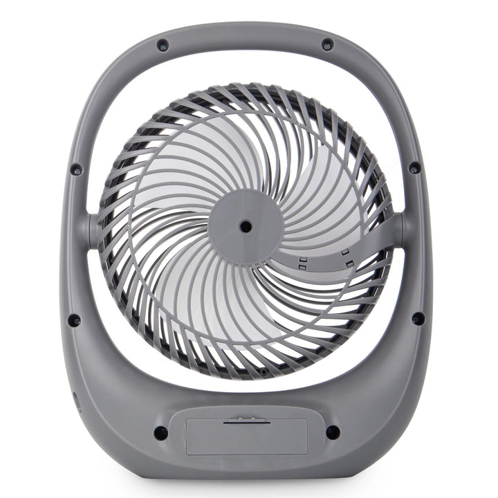 Ventilatore Blaupunkt, portatile, ricaricabile 1800 mAh, USB, 3 velocità, grigio, APF301