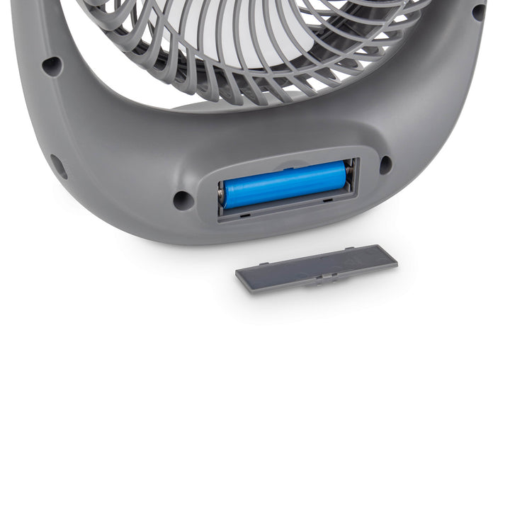 Ventilatore Blaupunkt, portatile, ricaricabile 1800 mAh, USB, 3 velocità, grigio, APF301