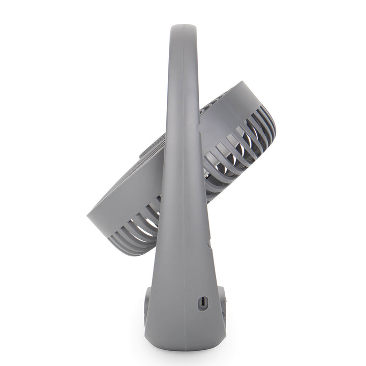 Ventilatore Blaupunkt, portatile, ricaricabile 1800 mAh, USB, 3 velocità, grigio, APF301