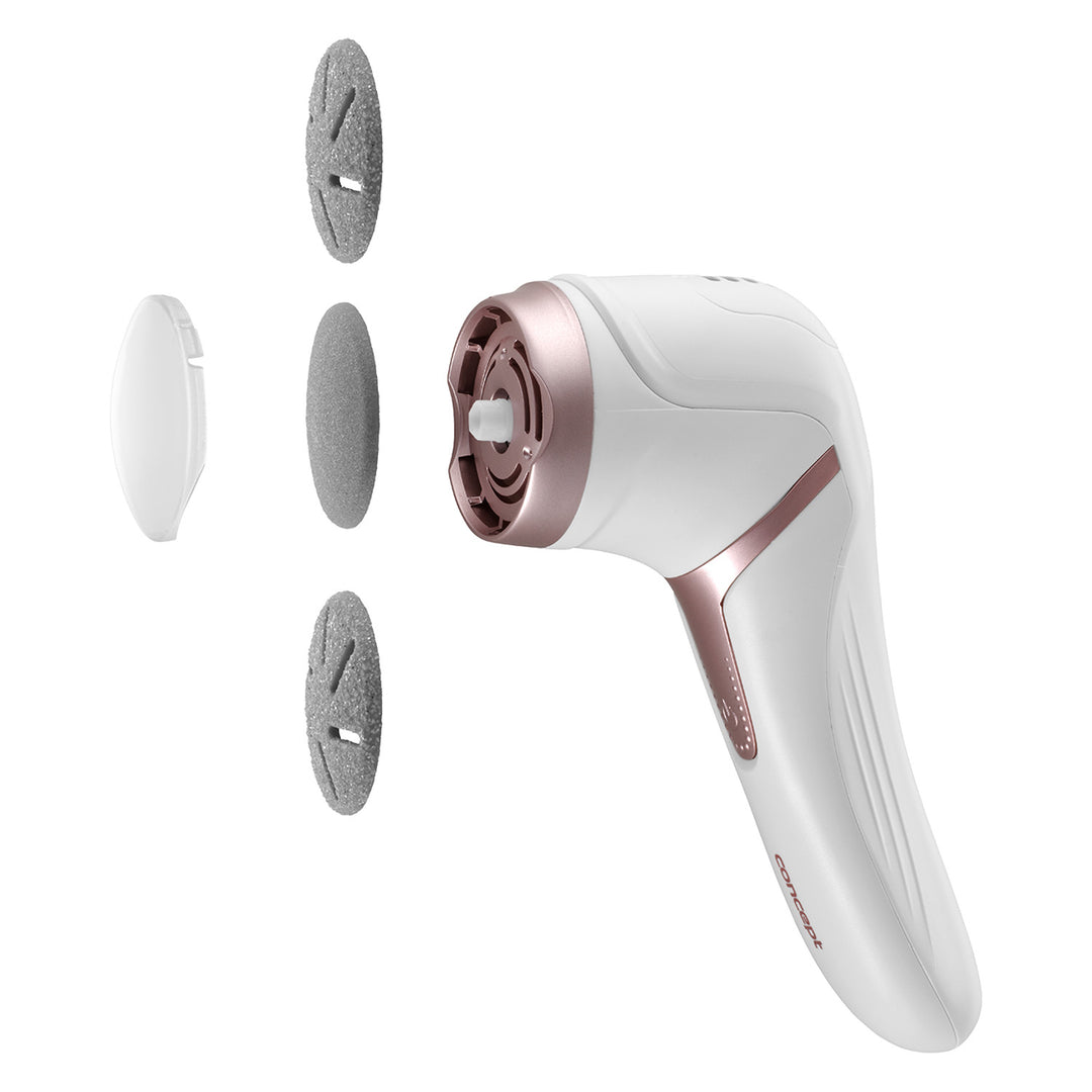 Pedicure Lima per tallone elettrico Professionale Concept, 3 cuscinetti, ricaricabile, bianca, PN3000