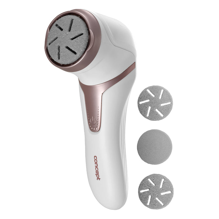 Pedicure Lima per tallone elettrico Professionale Concept, 3 cuscinetti, ricaricabile, bianca, PN3000