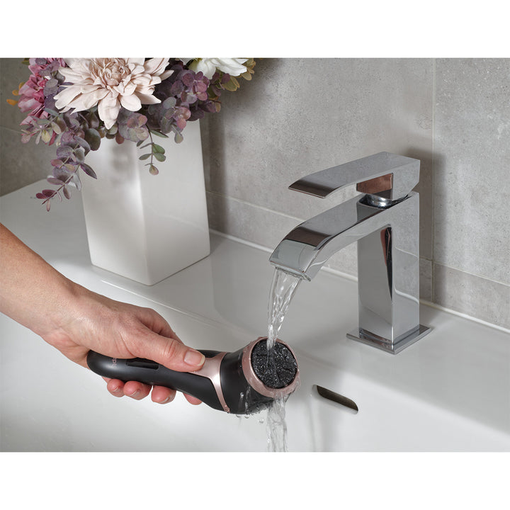 Lima per talloni elettrica Concept, 3 cuscinetti, ricaricabile, nera, PN3020