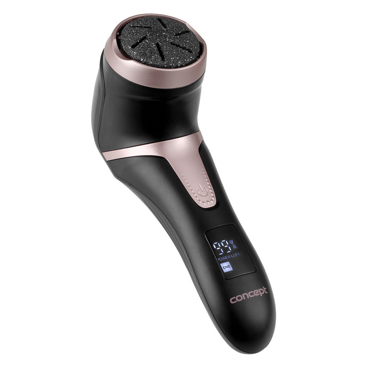 Lima per talloni elettrica Concept, 3 cuscinetti, ricaricabile, nera, PN3020