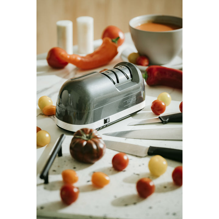 Affilacoltelli elettrico Adler, potenza 60 W, sistema a 2 livelli AD 4508