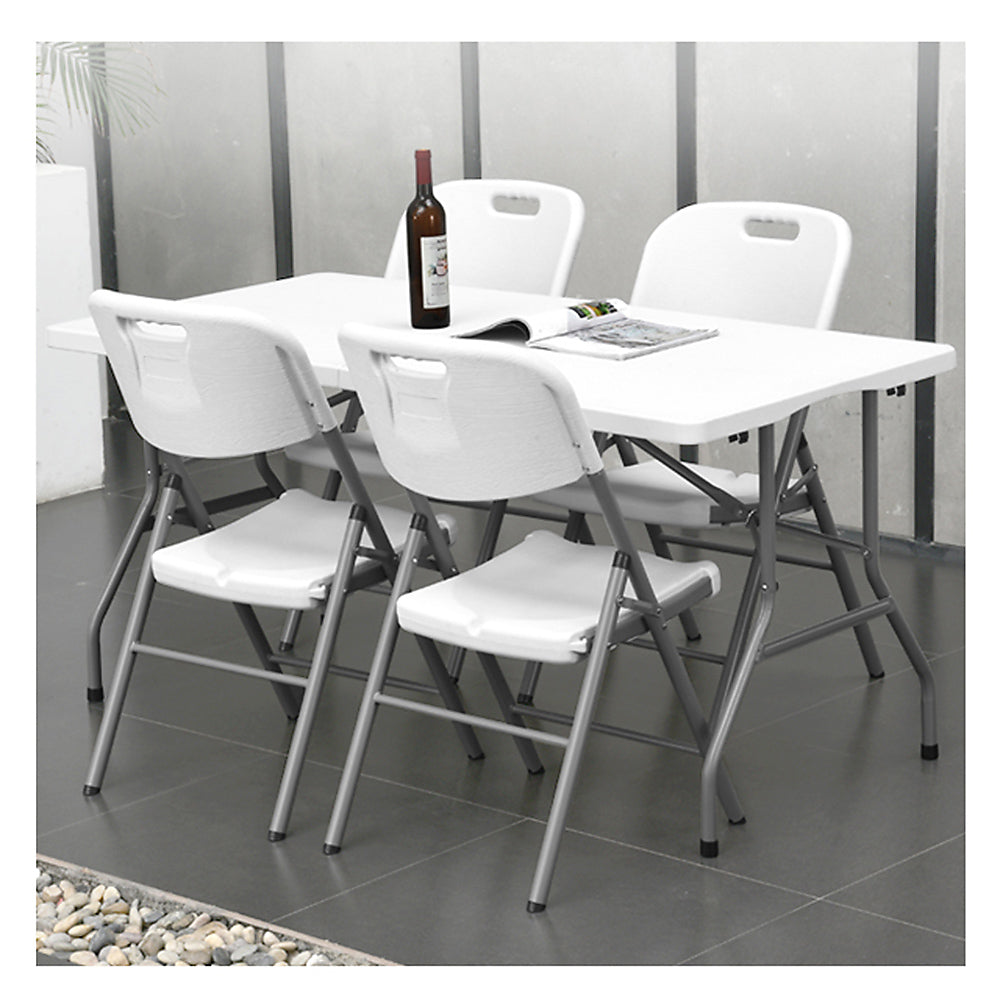 4x GreenBlue sedia pieghevole per catering/giardino/banchetto/ricevimento, max. 250 kg, bianco, resistente, 88x50x45 cm, GB375