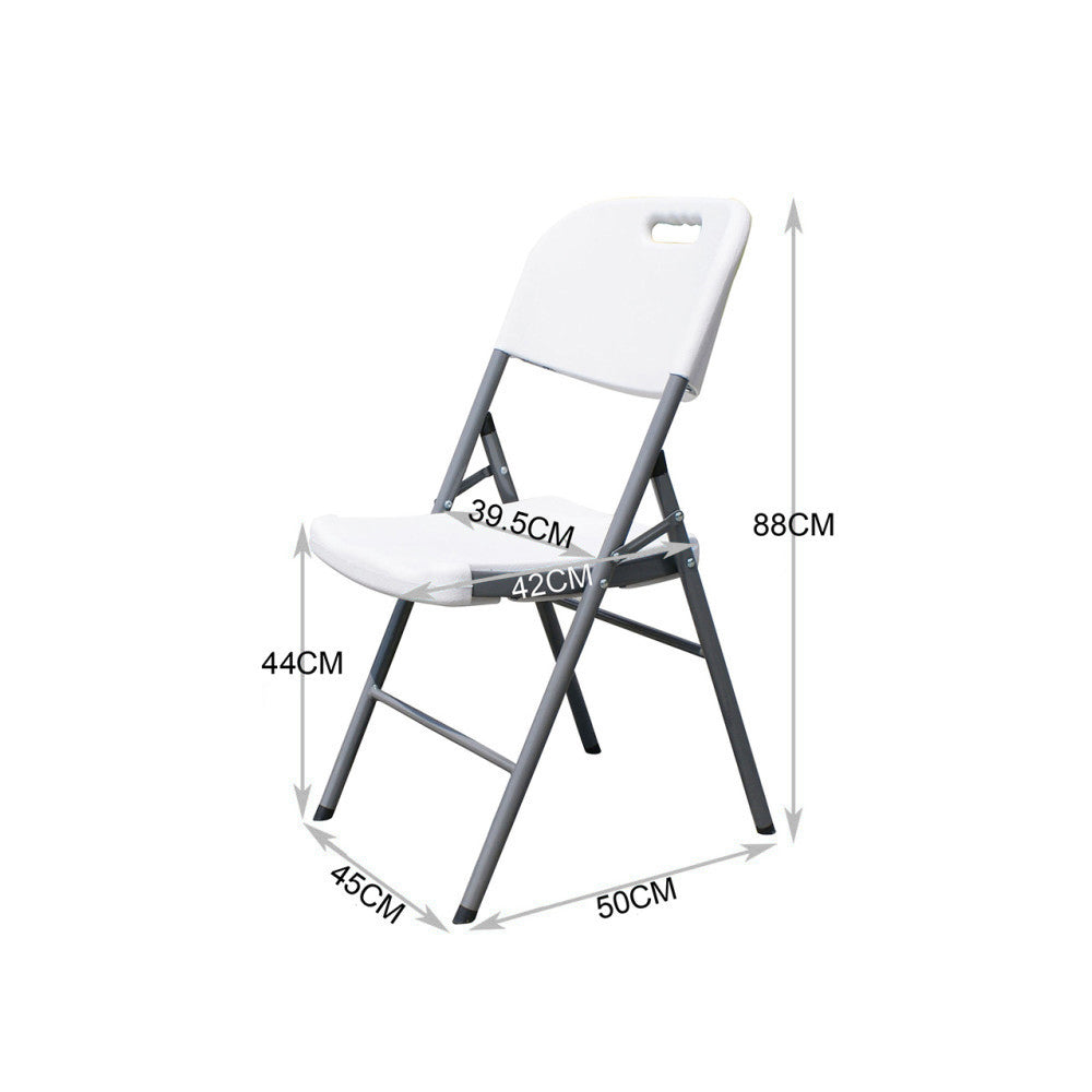 4x GreenBlue sedia pieghevole per catering/giardino/banchetto/ricevimento, max. 250 kg, bianco, resistente, 88x50x45 cm, GB375