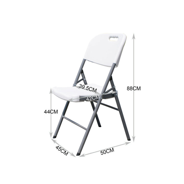 4x GreenBlue sedia pieghevole per catering/giardino/banchetto/ricevimento, max. 250 kg, bianco, resistente, 88x50x45 cm, GB375