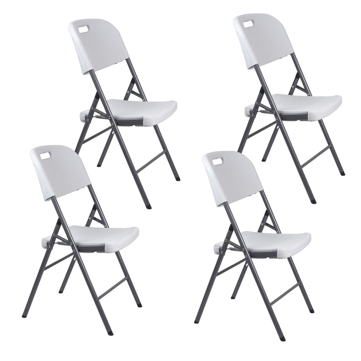 4x GreenBlue sedia pieghevole per catering/giardino/banchetto/ricevimento, max. 250 kg, bianco, resistente, 88x50x45 cm, GB375