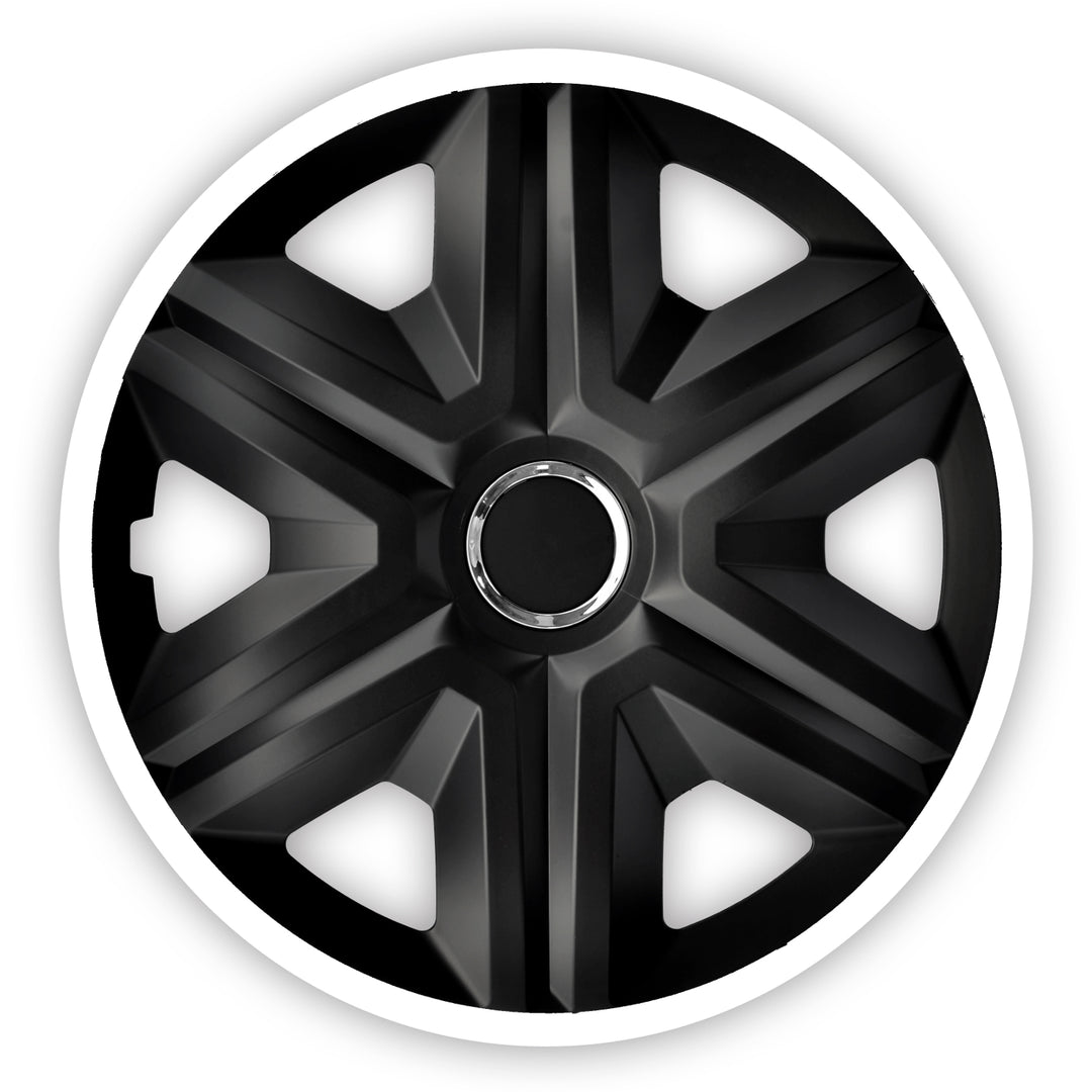 NRM Fast Lux Coprimozzo universale 14"  nero/bianco 1 pz.