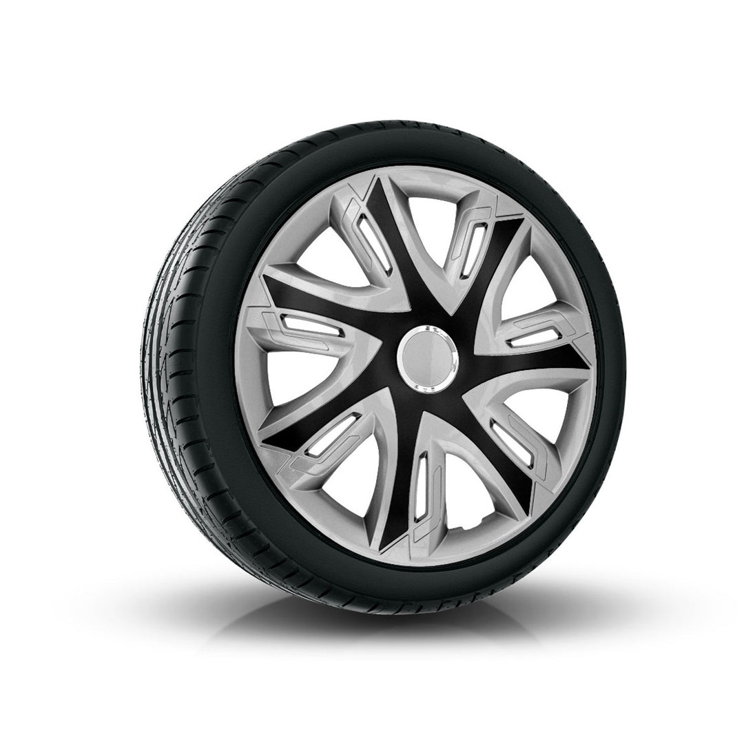 NRM Supernova bicolore Coprimozzo universale argento/nero 16", 1 pezzo