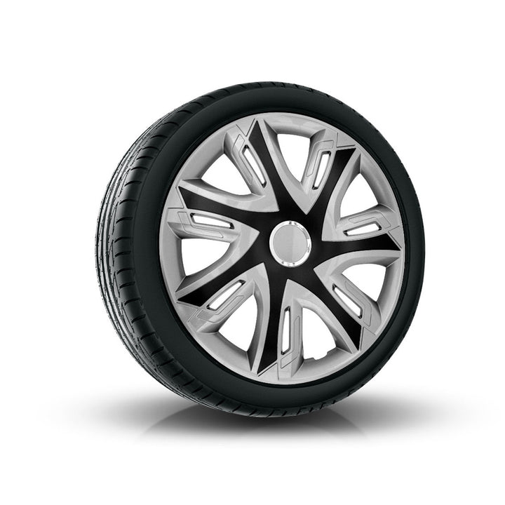 NRM Supernova bicolore Coprimozzo universale argento/nero 16", 1 pezzo