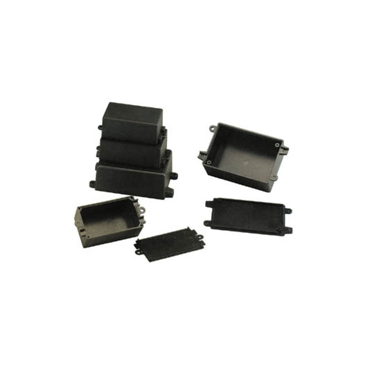 Alloggiamento con fori di ventilazione nero 65x38x25 mm