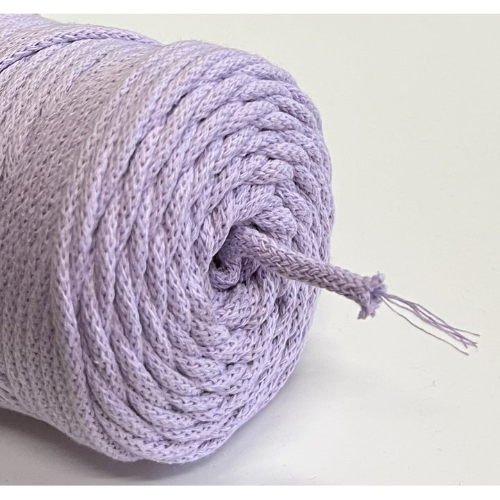 ColiNea, cordoncino in cotone con anima in cotone, intrecciato, 5mm, 100m, lilla