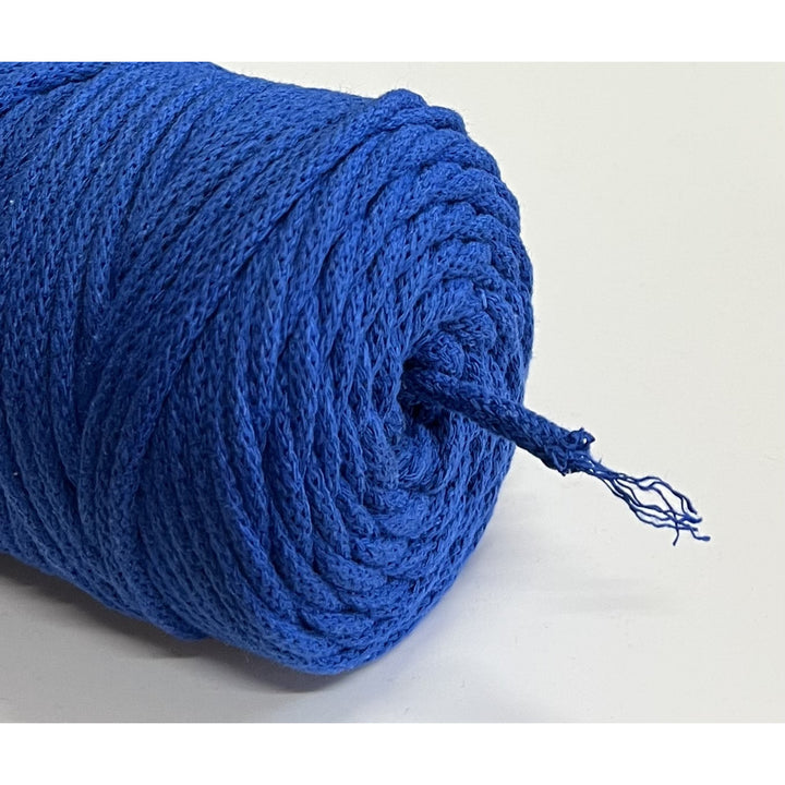 ColiNea, cordoncino in cotone con anima in cotone, intrecciato, 5mm, 100m, blu scuro