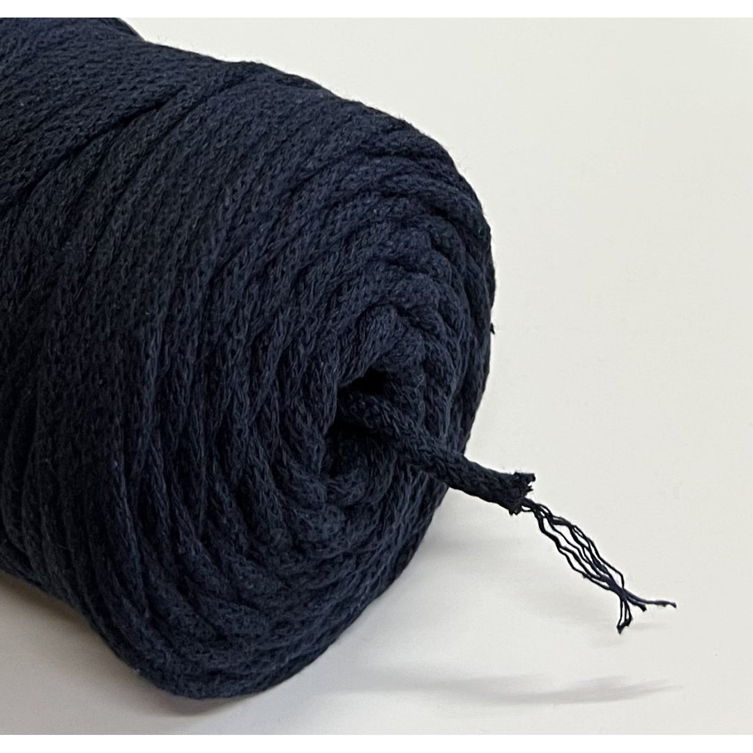 ColiNea, cordoncino in cotone con anima in cotone, intrecciato, 5 mm, 100 m, inchiostro