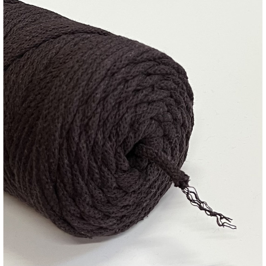 ColiNea, cordoncino in cotone con anima in cotone, intrecciato, 5mm, 100m, marrone scuro